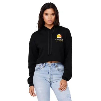 Women's crop fleece hoodie
